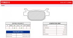 Колодки тормозные дисковые FERODO FDB2212AG