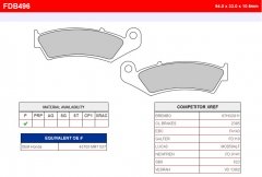 Колодки тормозные дисковые FERODO FDB496P