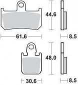 Braking BR 928CM55 - тормозные колодки для YAMAHA MT-01, V-MAX, YZF 1000 R1 (FDB2217ST)