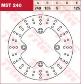 Диск тормозной LUCAS MST240