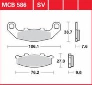 Колодки тормозные дисковые LUCAS MCB586