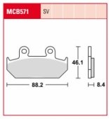 Колодки тормозные дисковые LUCAS MCB571