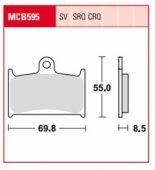 Колодки тормозные дисковые LUCAS MCB595