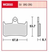 Колодки тормозные TRW LUCAS MCB593