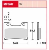 Колодки тормозные дисковые LUCAS MCB642SV