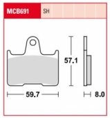 Колодки тормозные дисковые LUCAS MCB691LF