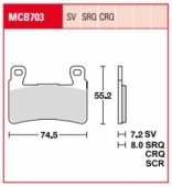 Колодки тормозные TRW LUCAS MCB703