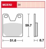Колодки тормозные дисковые LUCAS MCB702