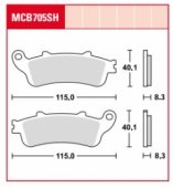 Колодки тормозные дисковые LUCAS MCB705SH