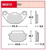 Колодки тормозные дисковые LUCAS MCB712SRM