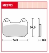 Колодки тормозные дисковые LUCAS MCB713LF