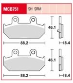 Колодки тормозные дисковые LUCAS MCB751SH