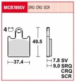 Колодки тормозные TRW LUCAS MCB789SV