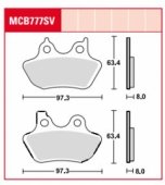 Колодки тормозные дисковые TRW LUCAS MCB777SV