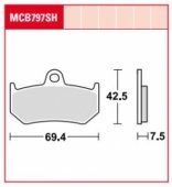 Колодки тормозные дисковые LUCAS MCB797SH