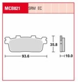 Колодки тормозные дисковые LUCAS MCB821SRM