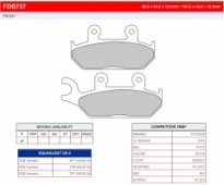 Колодки тормозные дисковые FERODO FDB737P
