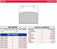Колодки тормозные дисковые FERODO FDB389P