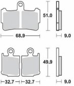 Braking BR 950CM55 - комплект передних синтетических колодок для мотоцикла HONDA VFR 1200 2010-2016