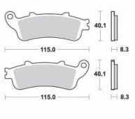 Braking BR 813CM55 - тормозные колодки для HONDA CB, X, CBR, FES, JAZZ, KAWASAKI VULCAN 650