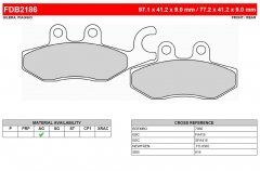 Колодки тормозные дисковые FERODO FDB2186AG