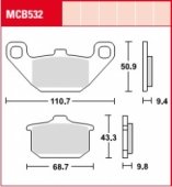 Колодки тормозные дисковые LUCAS MCB532