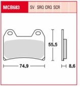 Колодки тормозные LUCAS MCB683