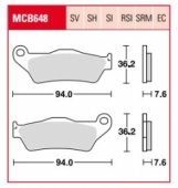 Колодки тормозные дисковые LUCAS MCB648SI