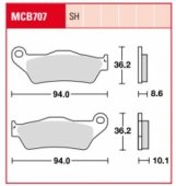 Колодки тормозные дисковые LUCAS MCB707SH
