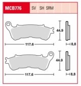 Колодки тормозные TRW LUCAS MCB776SRM
