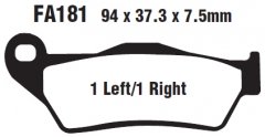 Колодки тормозные дисковые EBC FA181V