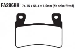Колодки тормозные синтетические дисковые EBC FA296HH