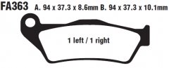 Колодки тормозные дисковые EBC FA363V