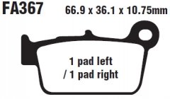 Колодки тормозные дисковые EBC FA367TT
