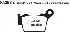 EBC FA368TT - комплект тормозных колодок для мотоцикла 