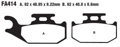 Колодки тормозные дисковые EBC FA414TT