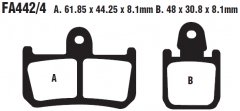 Колодки тормозные синтетические EBC FA442/4HH