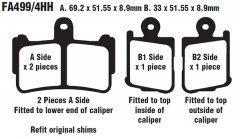 Колодки тормозные дисковые EBC FA499/4HH