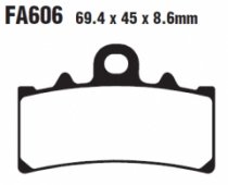 Колодки тормозные дисковые EBC FA606HH