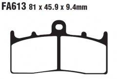 Колодки тормозные дисковые EBC FA613HH