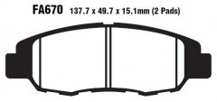 Колодки тормозные дисковые EBC FA670