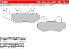 Колодки тормозные дисковые FERODO FE FDB497EF