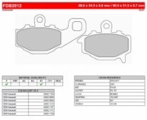 Колодки тормозные дисковые задние FERODO FDB2012P