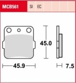 Колодки тормозные дисковые LUCAS MCB561SI
