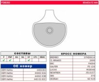 Колодки тормозные дисковые FERODO FDB352P