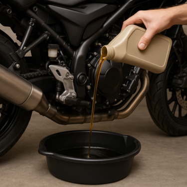 Как самостоятельно заменить масло и фильтр на мотоцикле