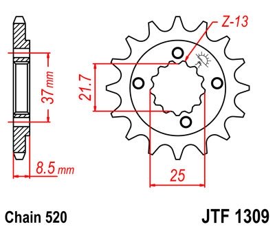 Звезда передняя JT Sprockets JTF1309.14