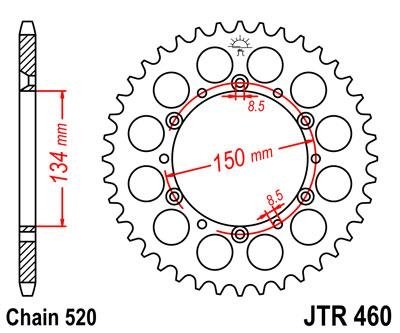 Звезда задняя JT Sprockets JTR460.42