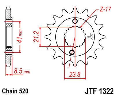 Звезда передняя JT Sprockets JTF1322.15