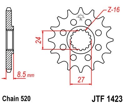 Звезда передняя JT Sprockets JTF1423.16